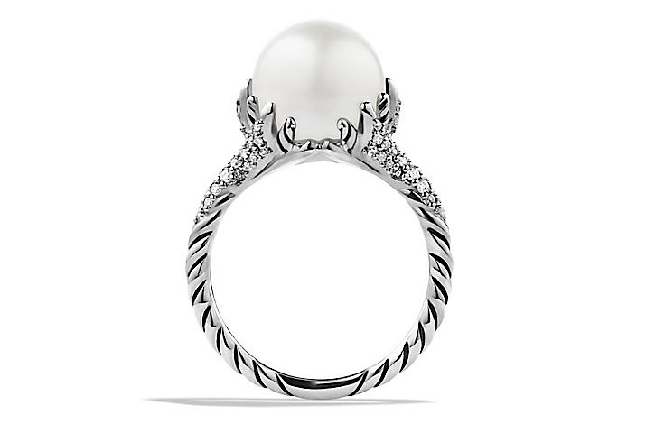 David yurman pearl sale ring with diamonds